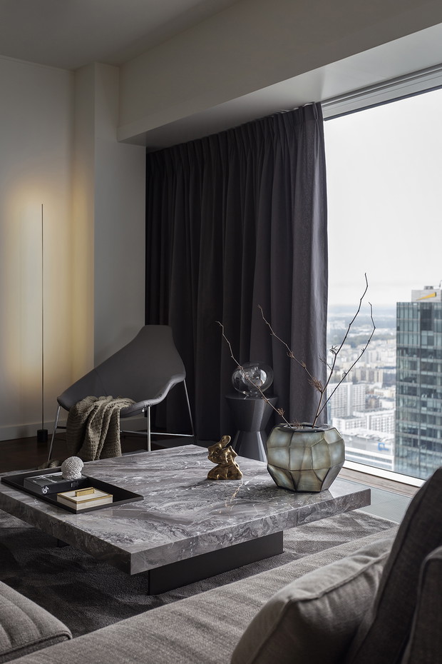 Apartament przy Złotej, projekt: mow.design studio, stylizacja Anna Salak