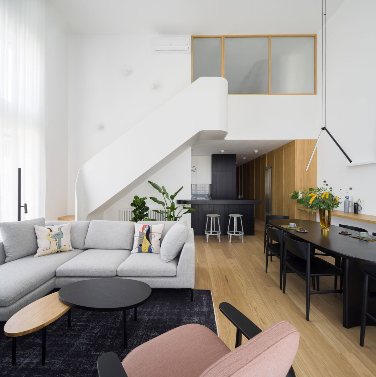 Mieszkanie z antresolą, projekt 3XEL Architekci