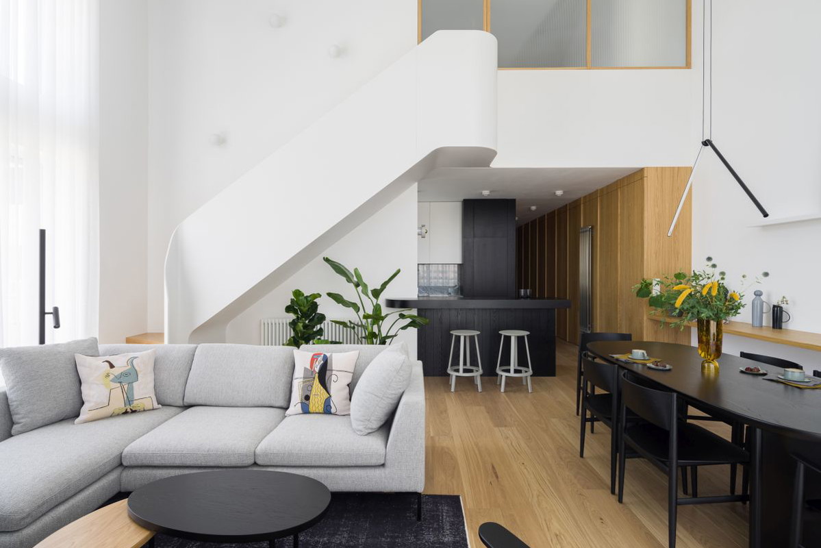 Mieszkanie z antresolą, projekt 3XEL Architekci