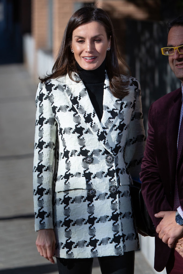 Queen Letizia Of Spain Arrives to FEDER Headquarters