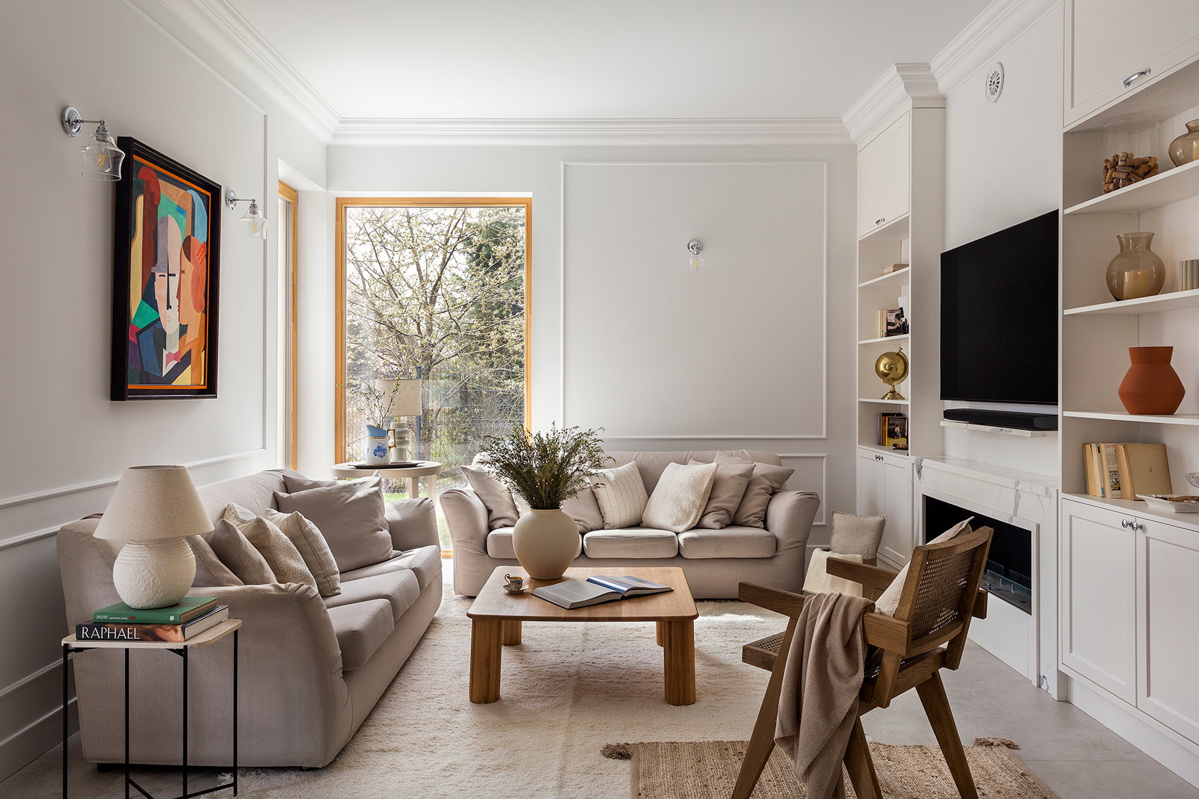Hygge i elegancja w domu na warszawskich Zawadach,  projekt: TOGETHER STUDIO