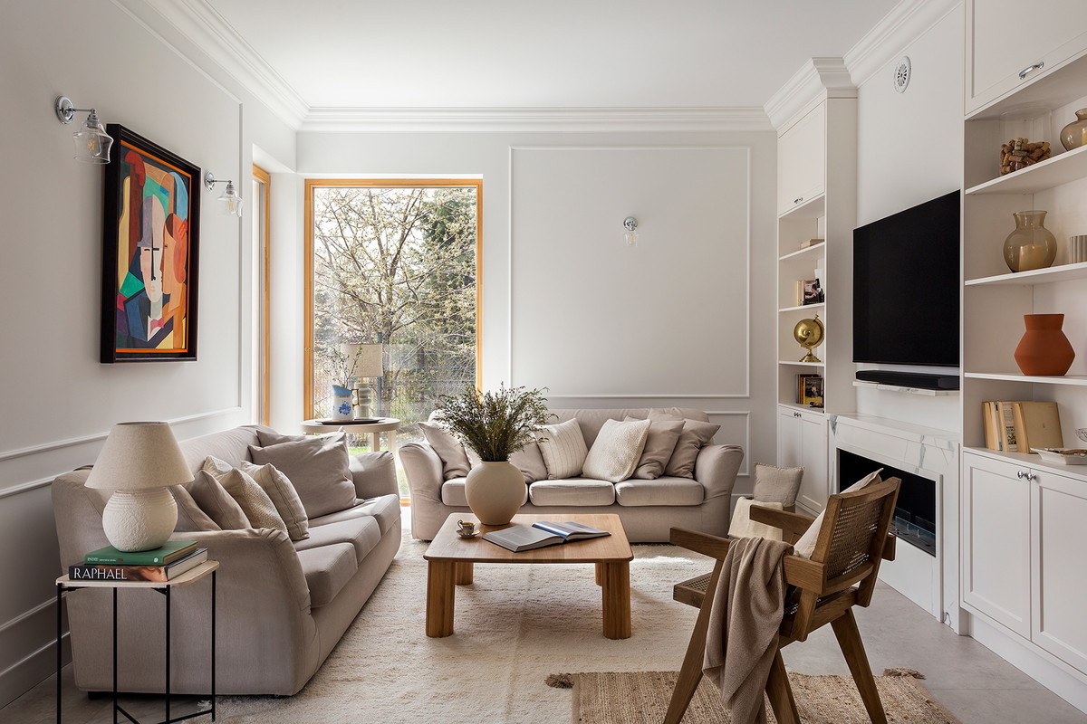 Hygge i elegancja w domu na warszawskich Zawadach, projekt: TOGETHER STUDIO
