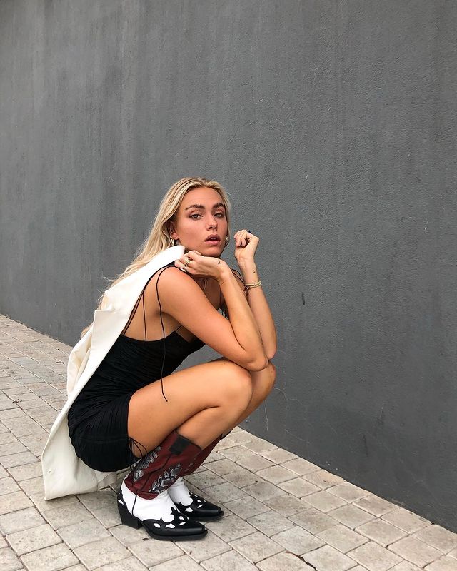 Frederique Ligtvoet w kowbojkach od Sacha shoes