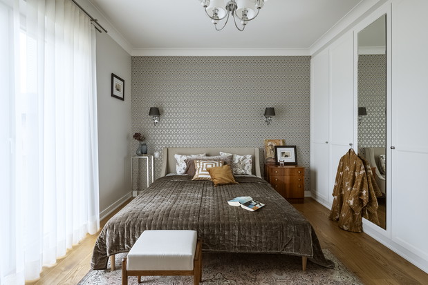 Dom w stylu modern classic, Projekt wnętrza: Małgorzata Bacik, MM Architekci