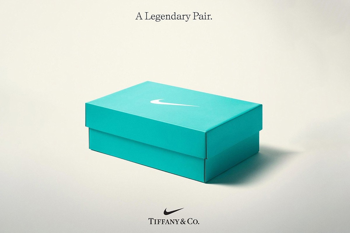 Sneakersy Tiffany & Co. oraz Nike