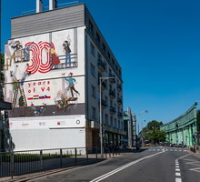 Murale dla upamiętnienia 30-lecia powstania Grupy Wyszehradzkiej, Warszawa