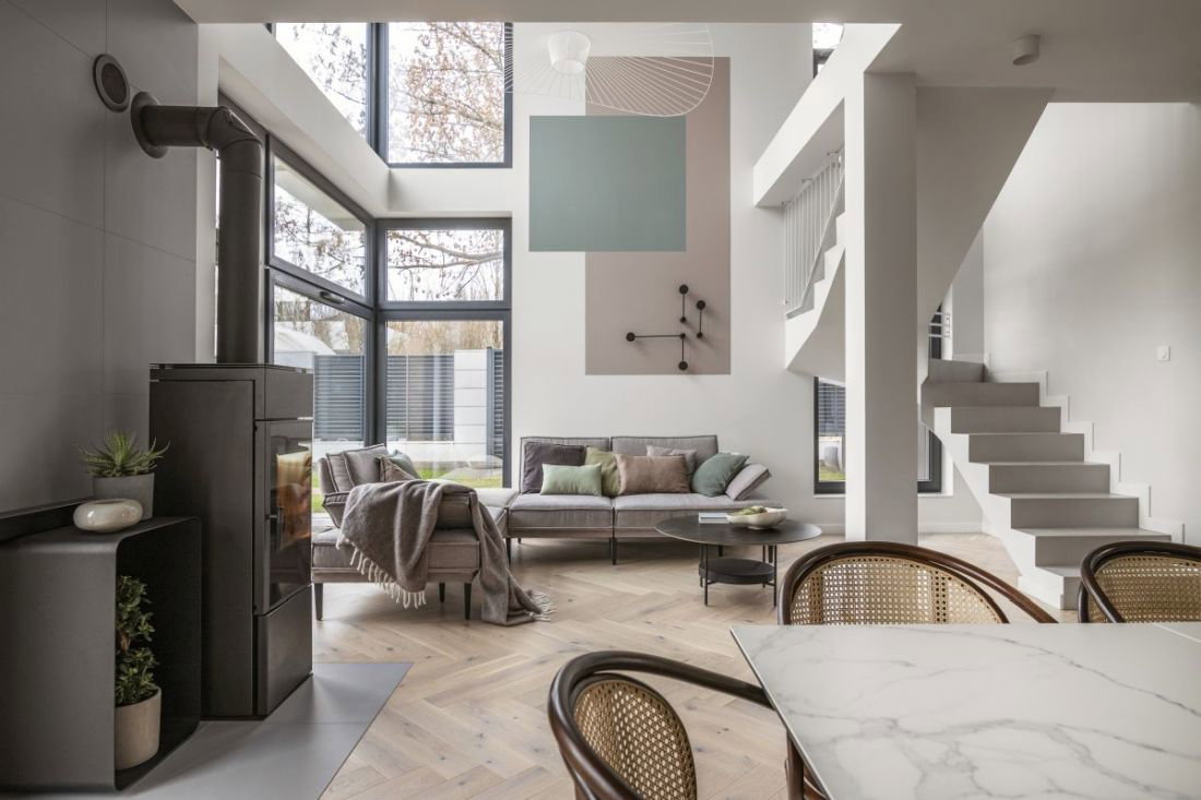 Łagodne pastele w domu prawniczki, projekt wnętrza: Małgorzata Kasperek, architekt wnętrz Decoroom, Projekt kuchni: Katarzyna Fotek, architekt wnętrz Decoroom Kitchen