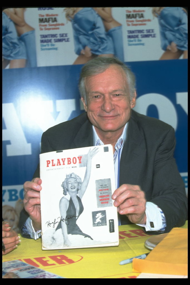 Hugh Hefner with First Issue of Playboy