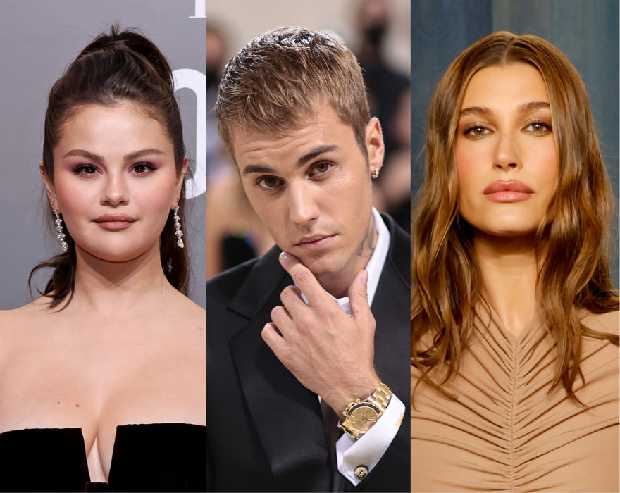 Selena Gomez, Justin Bieber i Hailey Biebr
