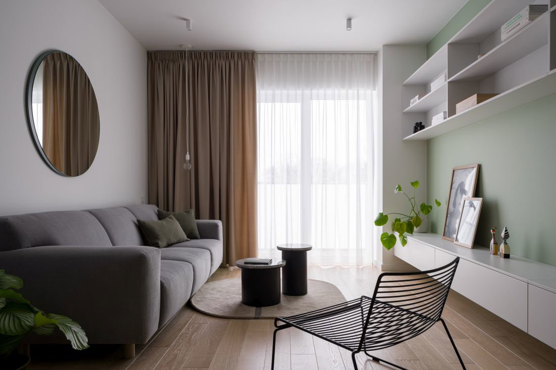 Mieszkanie z pistacjową zielenią, projekt: 3XEL Architekci
