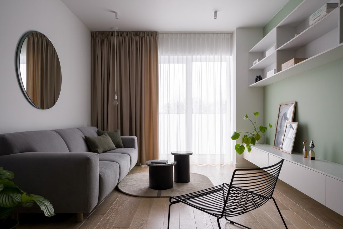 Mieszkanie z pistacjową zielenią, projekt: 3XEL Architekci