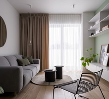 Mieszkanie z pistacjową zielenią, projekt: 3XEL Architekci