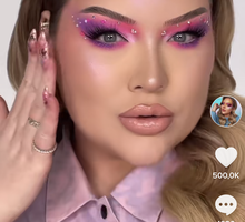 @nikkietutorials testuje nowy filtr z TikToka