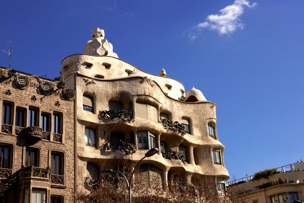 View of the exterior of Casa Mila