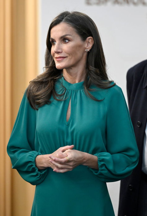 Królowa Letycja zachwyca w eleganckiej sukience za... 210 zł! Znalazłyśmy podobny model w polskiej sieciówce