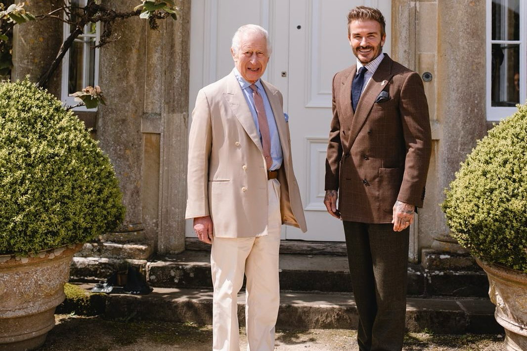 Daivd Beckham i król Karol III
