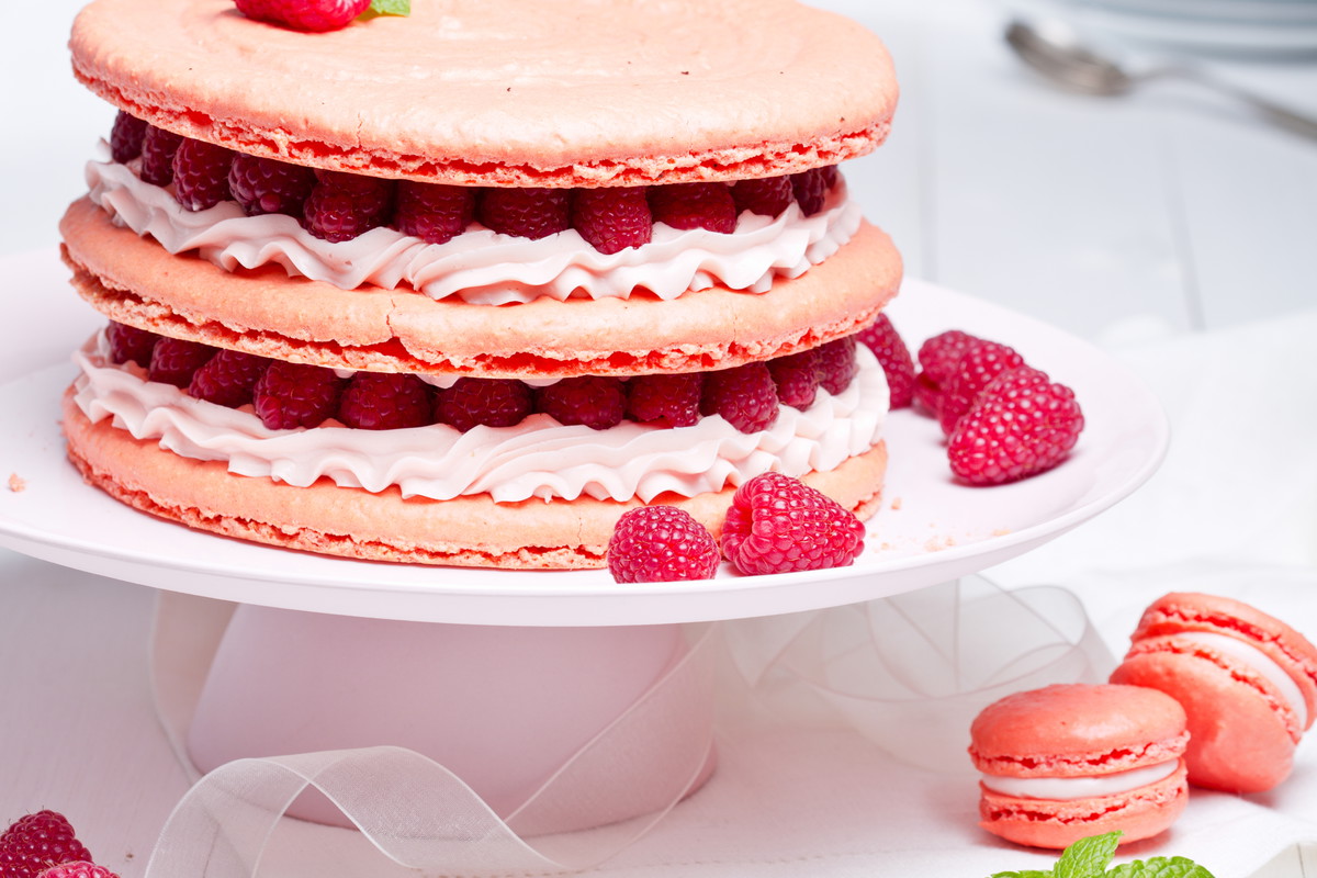 Urodzinowy tort malinowy