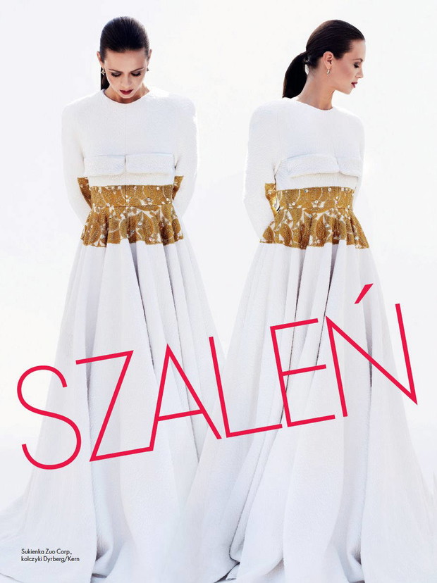 Kinga Rusin w sukni Zuo Corp., ELLE nr 12/2012