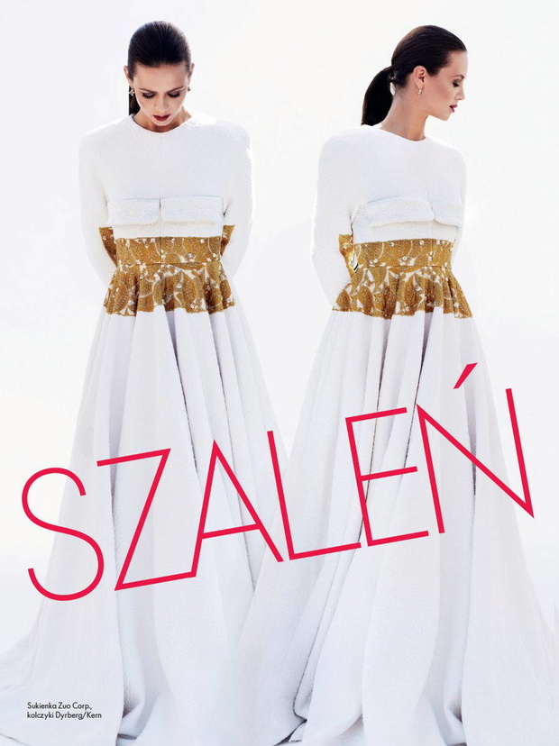 Kinga Rusin w sukni Zuo Corp., ELLE nr 12/2012