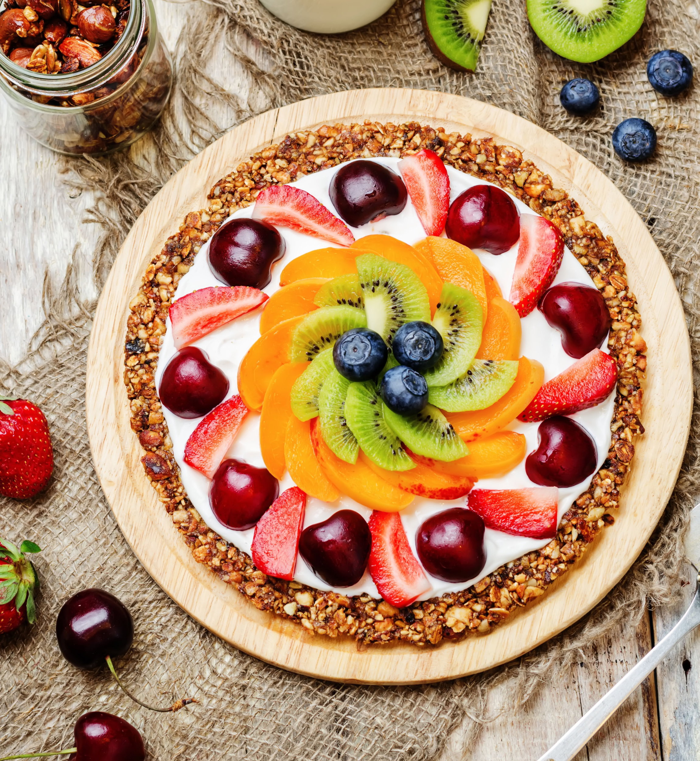 Śniadanie fit: owocowa pizza