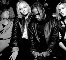 Amber Valletta, Travis Scott i Anja Rubik na pokazie Saint Laurent