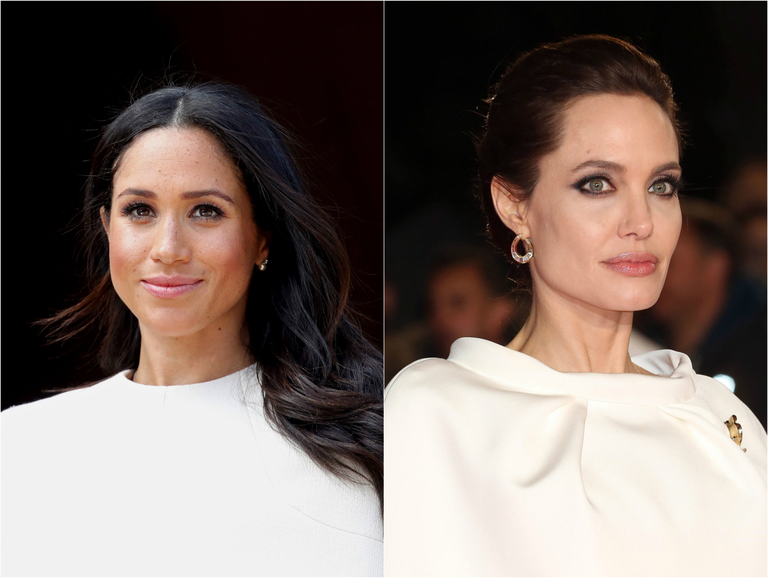 Meghan Markle i Angelina Jolie w podobnych sukienkach. Która wyglądała lepiej?