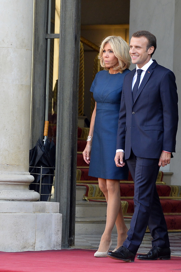 French President Emmanuel Macron Receives The France Football Team At Elysee Palace