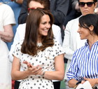 Księżna Meghan i księżna Kate na kortach Wimbledon, 14.07.2018.