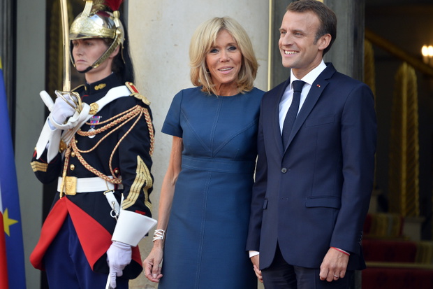 French President Emmanuel Macron Receives The France Football Team At Elysee Palace