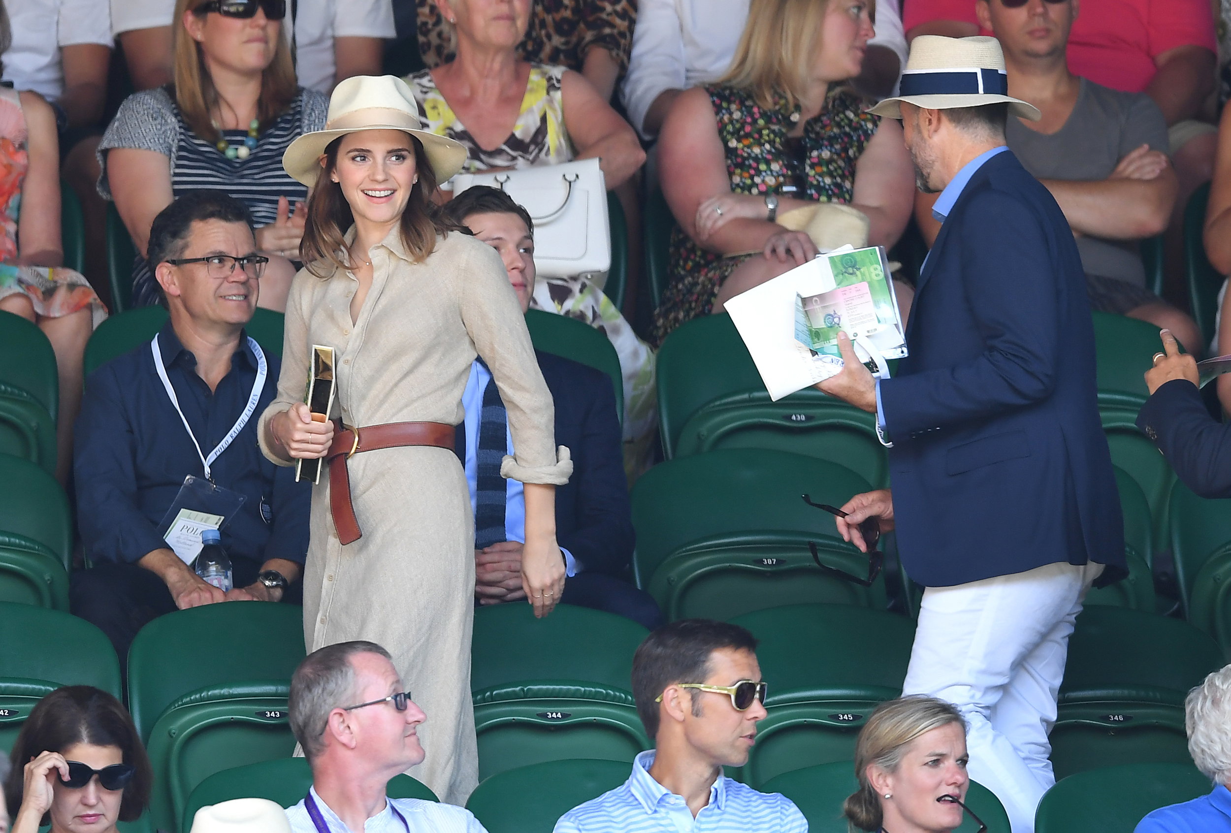 Emma Watson na finale Wimbledonu, 15.07.2018.
