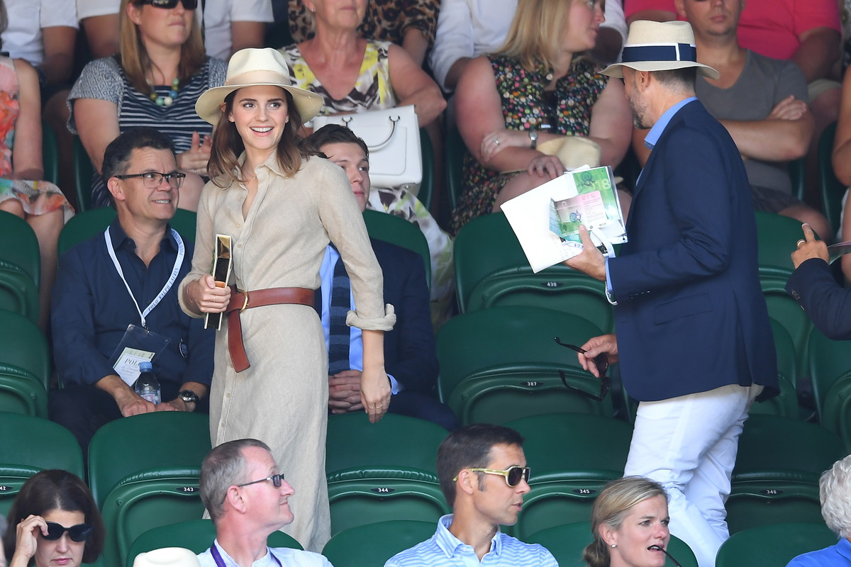 Emma Watson na finale Wimbledonu, 15.07.2018.