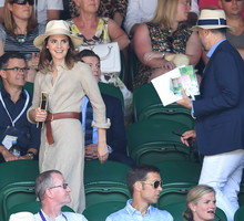Emma Watson na finale Wimbledonu, 15.07.2018.