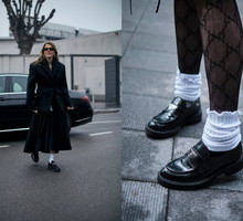 Mokasyny i skarpetki - street style