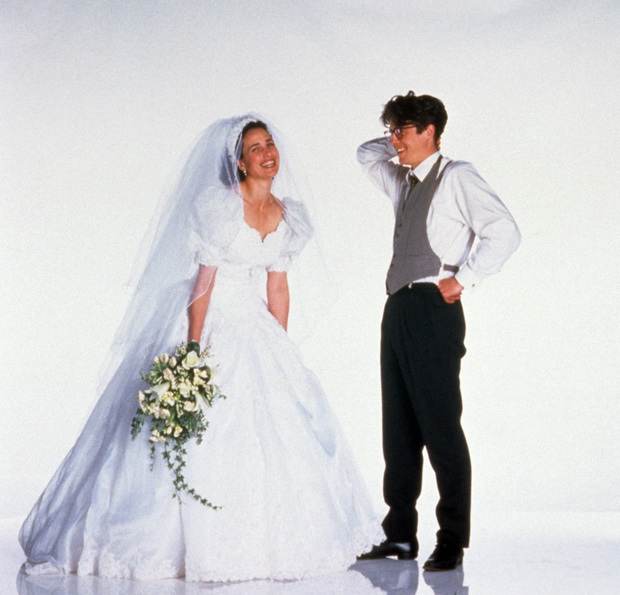 FOUR WEDDINGS AND A FUNERAL, from left: Andie MacDowell, Hugh Grant, 1994, © Gramercy Pictures/court