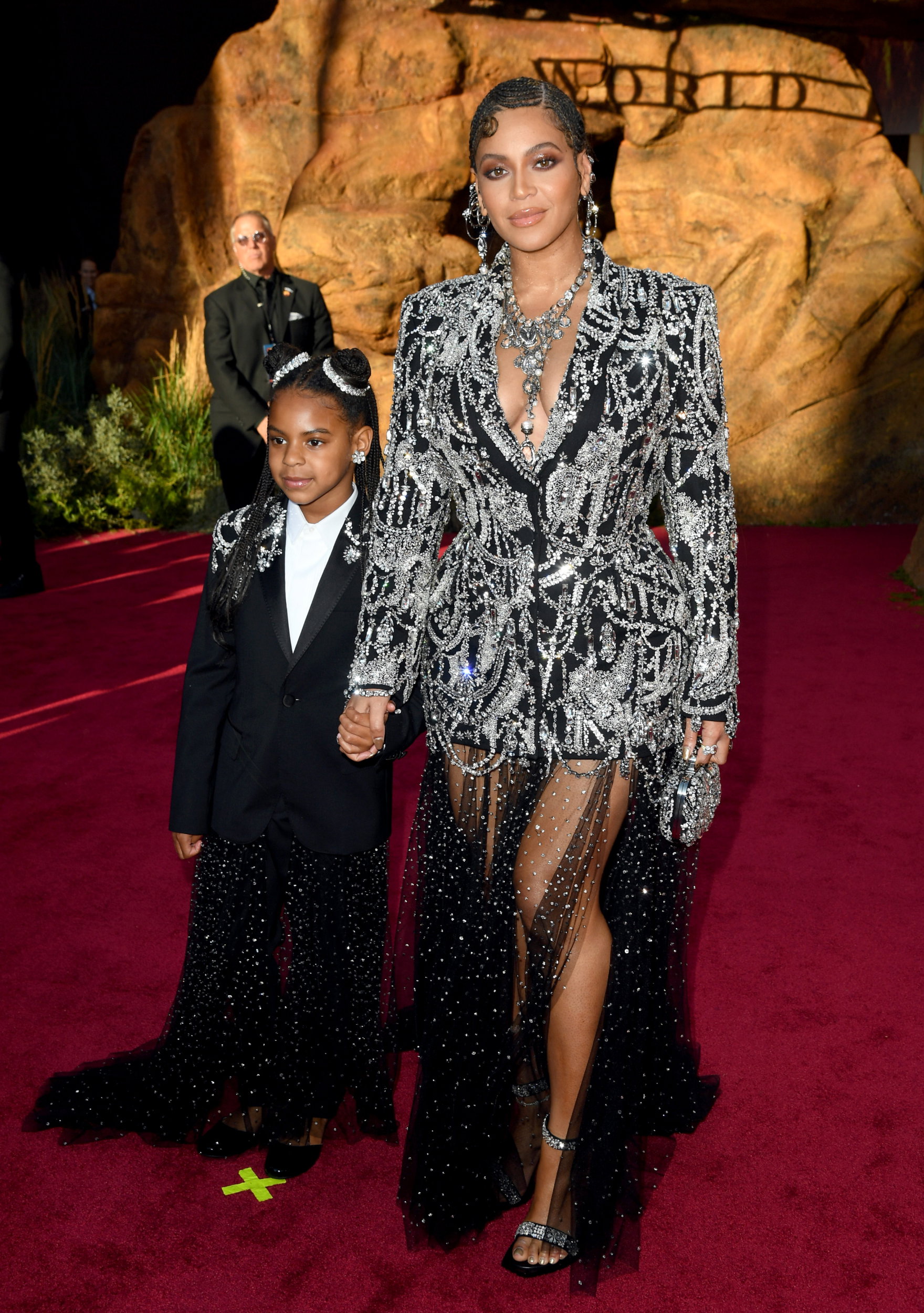 Beyoncé i Blue Ivy na premierze filmu Król Lew.