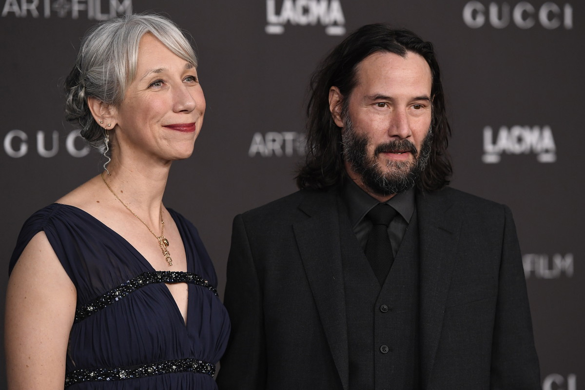 Alexandra Grant i Keanu Reeves na LACMA Art + Film Gala.