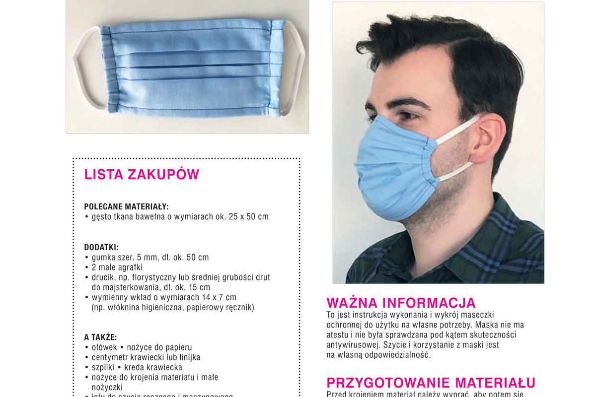 Maska ochronna: model nr 2 / e-wykrój