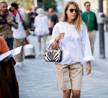bermudy damskie: street fashion