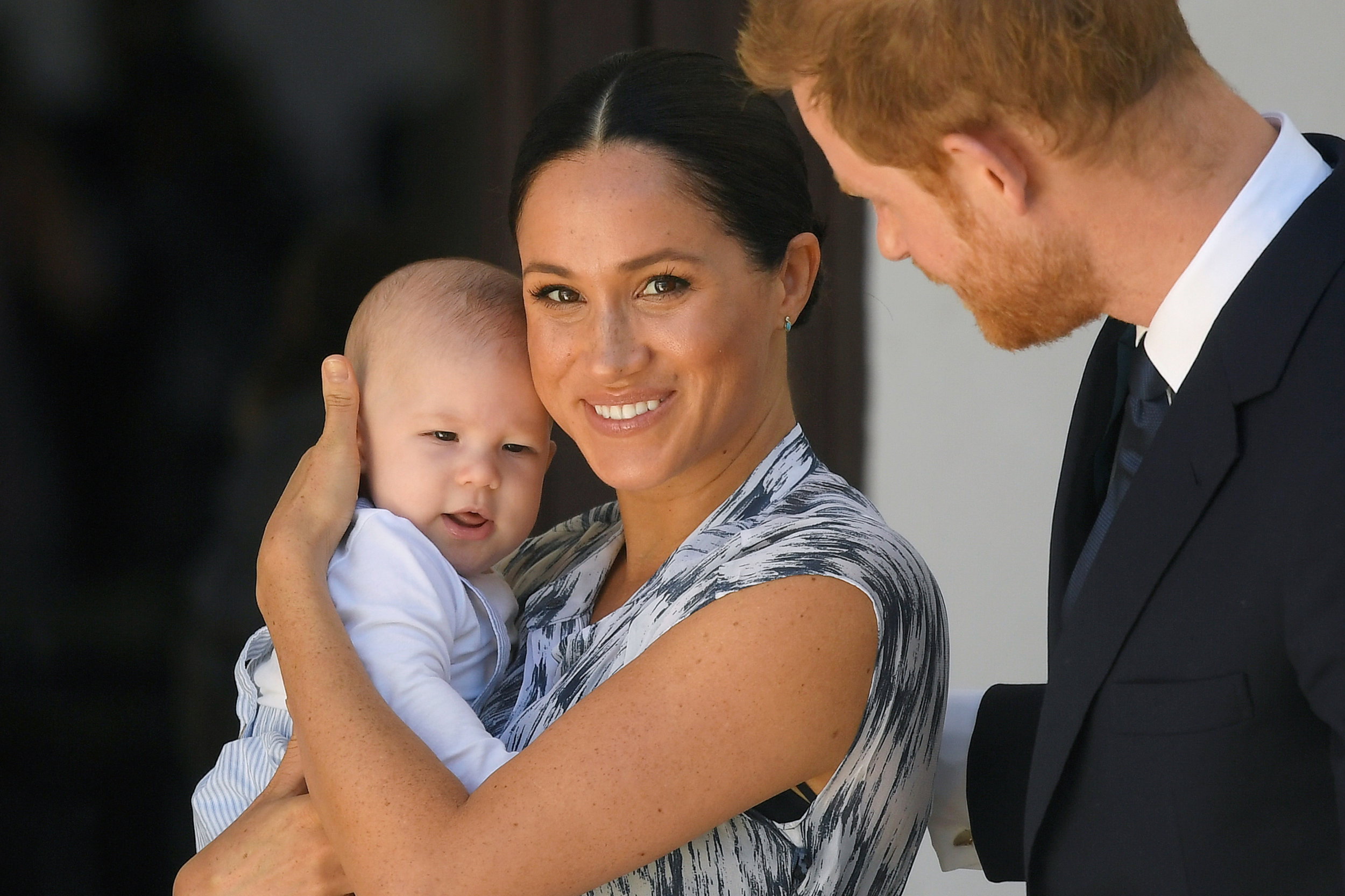 Meghan Markle i książę Harry z synem