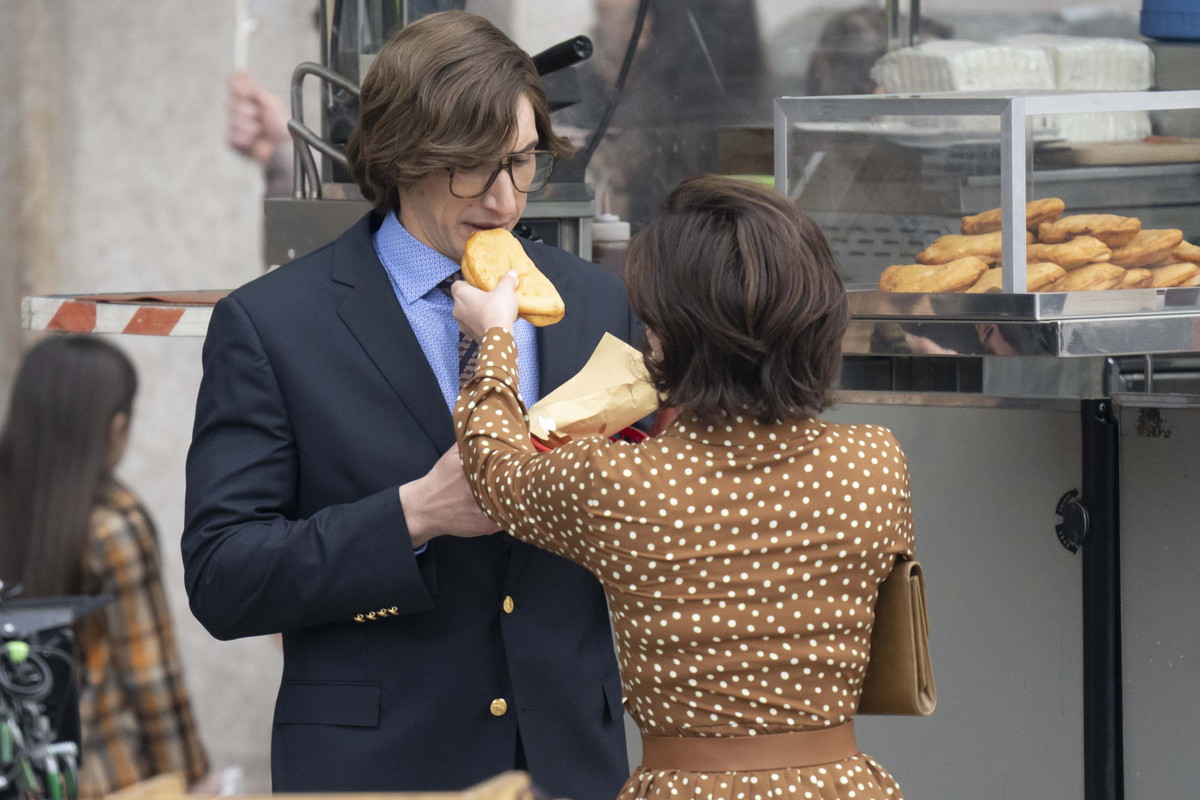 Lady Gaga i Adam Driver na planie ,,House of Gucci"