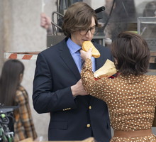 Lady Gaga i Adam Driver na planie ,,House of Gucci"
