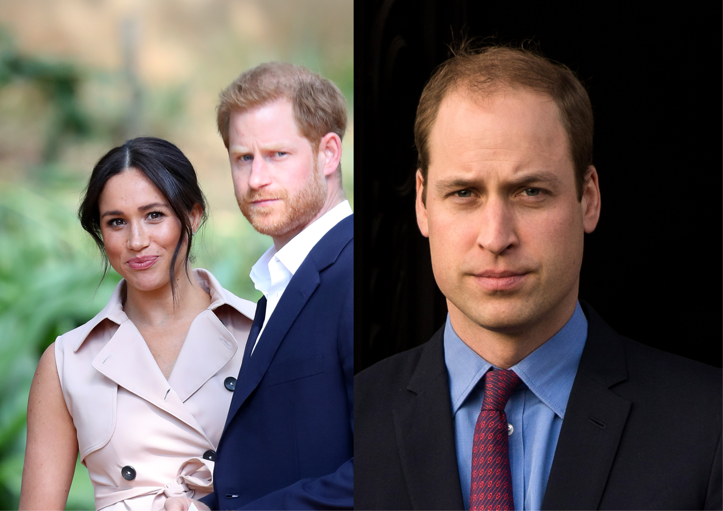 Meghan Markle, książę Harry i książę William