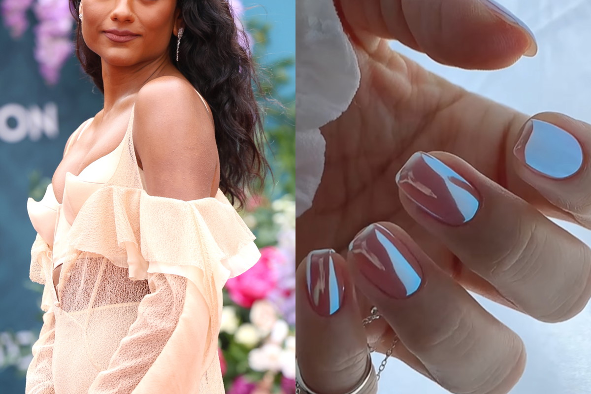 Minimalistyczny manicure wraca do łask. Glass nails to zadbane paznokcie w stylu Simone Ashley z “Bridgertonów”