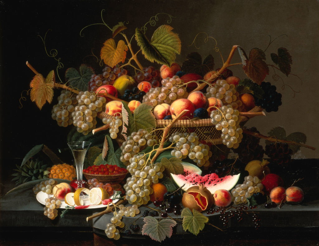 Still Life with Fruit, 1852. Artist Severin Roesen