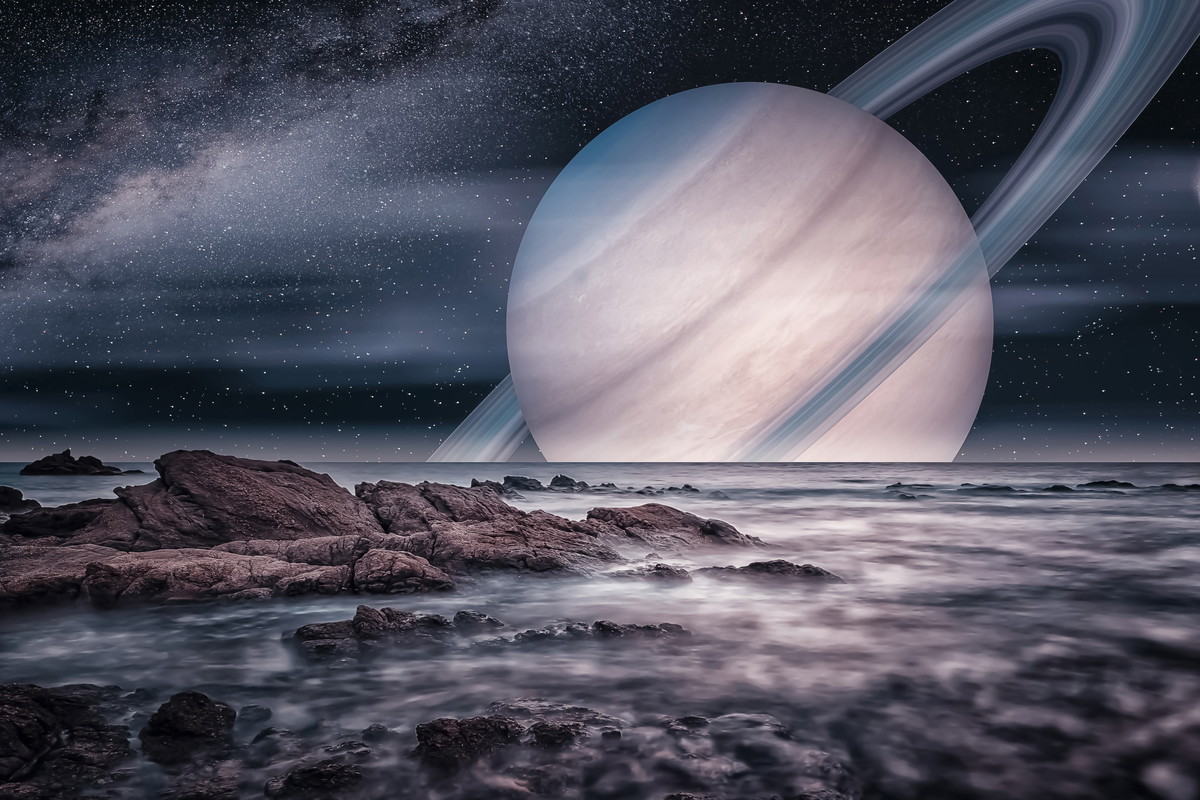 Artist view of the Saturn's moon Titan