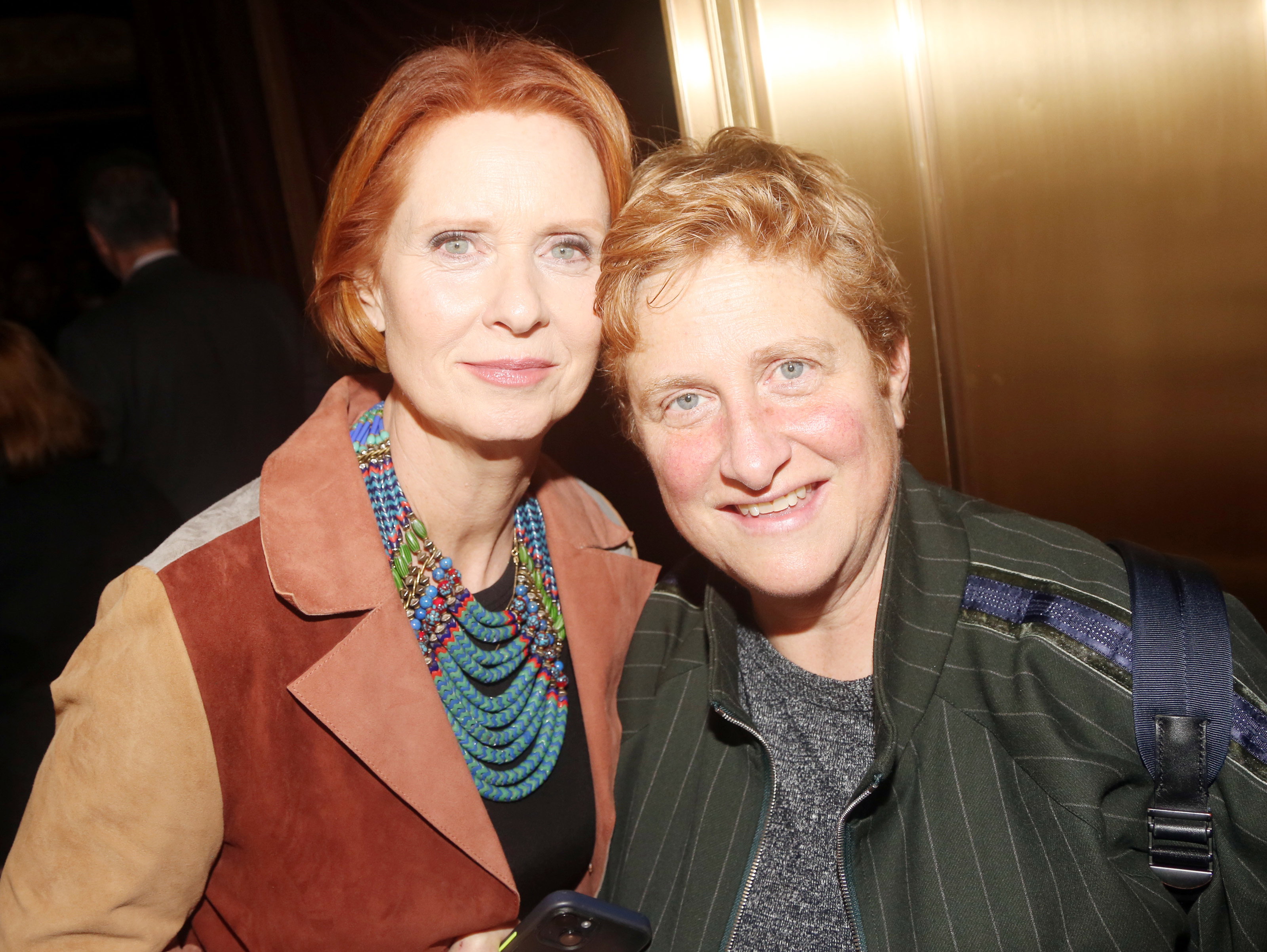 Cynthia Nixon and Christine Marinoni