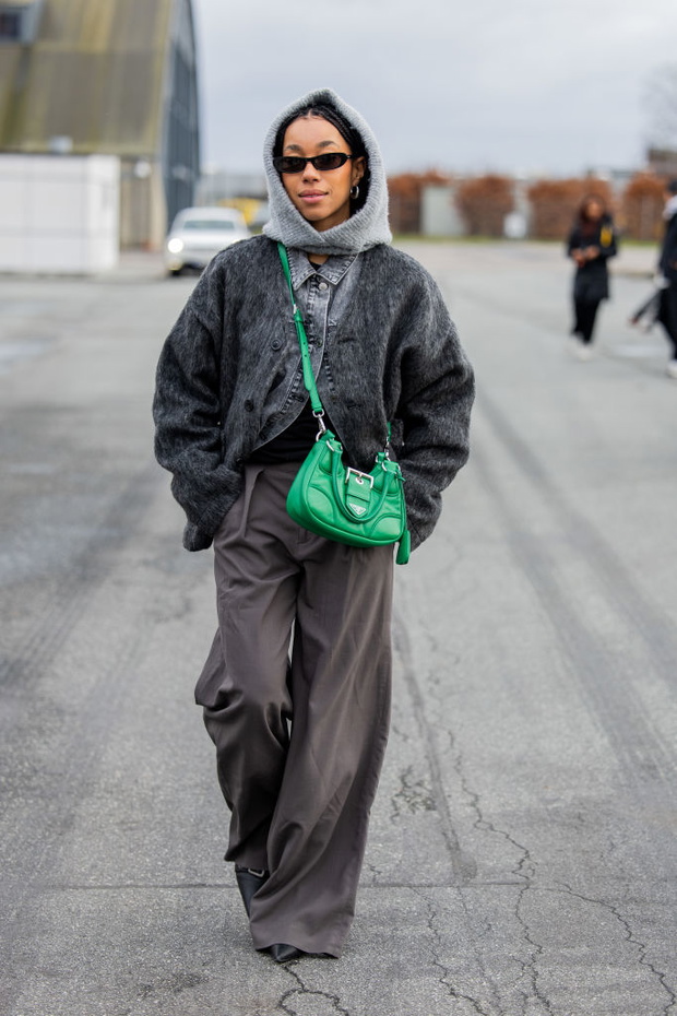 Street Style - szare jeansy