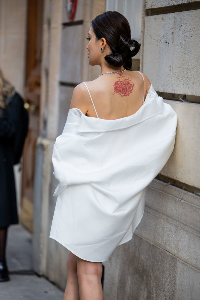 Street Style - Paris Fashion Week - Womenswear Fall/Winter 2024/2025 - Day Seven