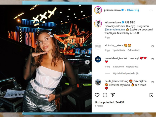 Instagram @juliawieniawa