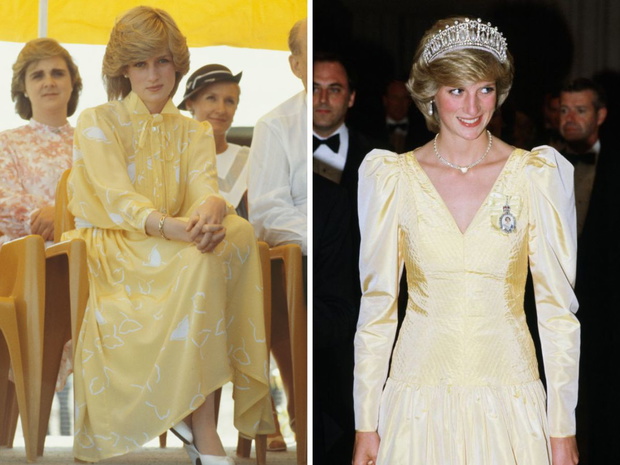Księżna Diana w żółtych stylizacjach